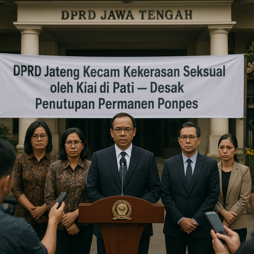 DPRD Jateng Kecam Kekerasan Seksual oleh Kiai di Pati, Desak Penutupan Permanen Ponpes