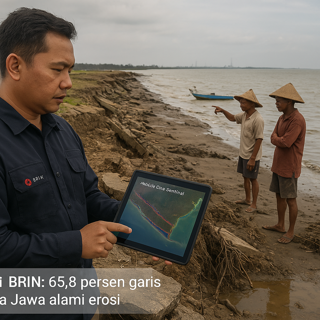 Peneliti BRIN: 65,8 persen garis Pantura Jawa alami erosi