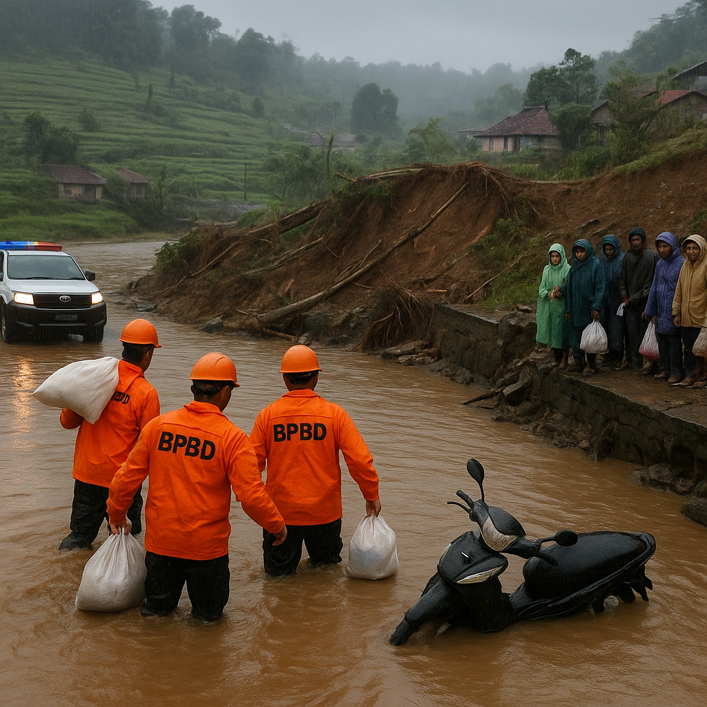 Hujan Sebabkan Banjir dan Longsor di Wonosobo