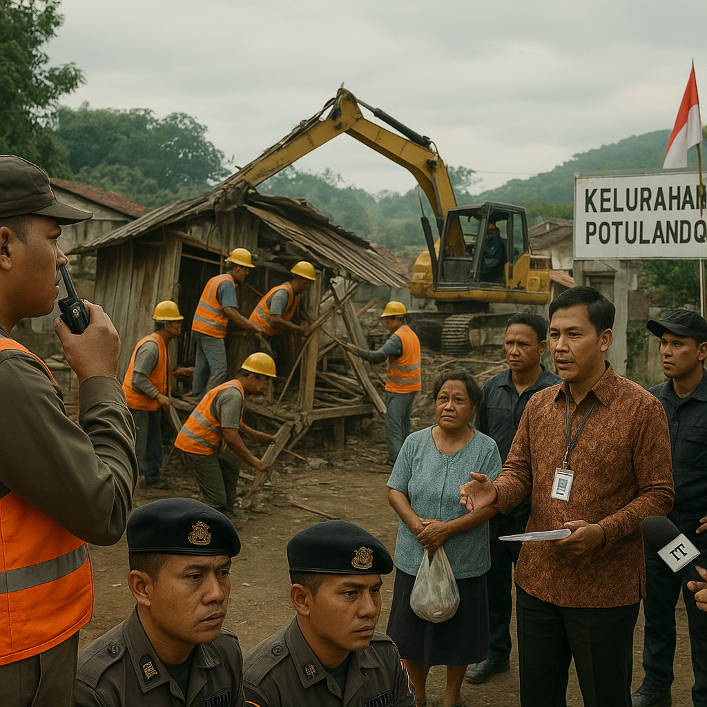 Diwarnai Ketegangan dan Penghadangan, Penertiban Bangunan di Ende Berjalan Tertib