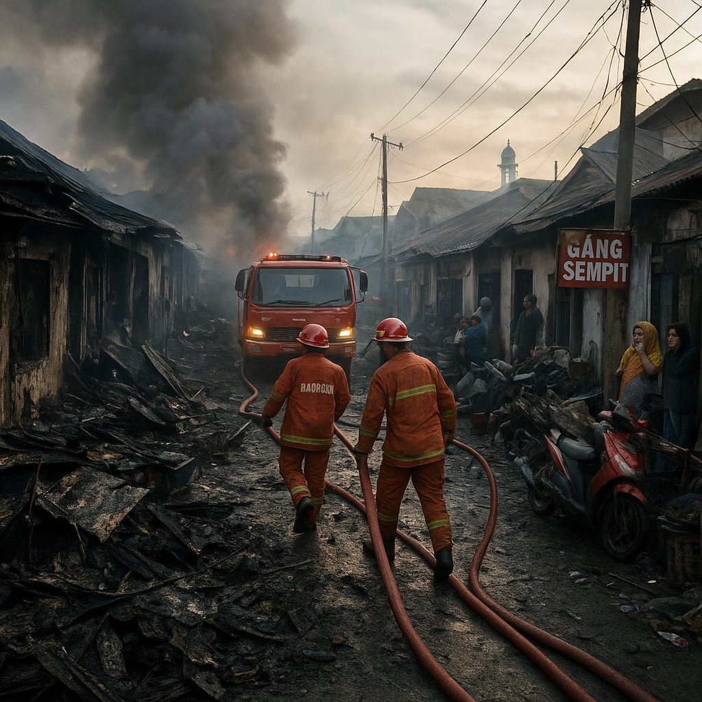 77 Rumah Ludes Terbakar di Lhokseumawe, Damkar Kesulitan Karena Gang Sempit