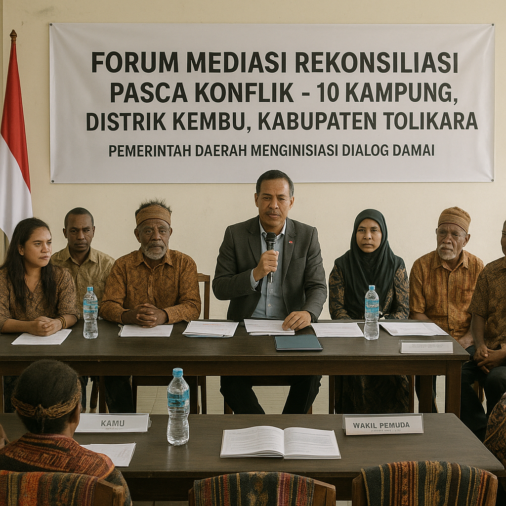 Rekonsiliasi Pasca Konflik di Kabupaten Tolikara, Papua: Pemda Gelar Forum Mediasi 10 Kampung