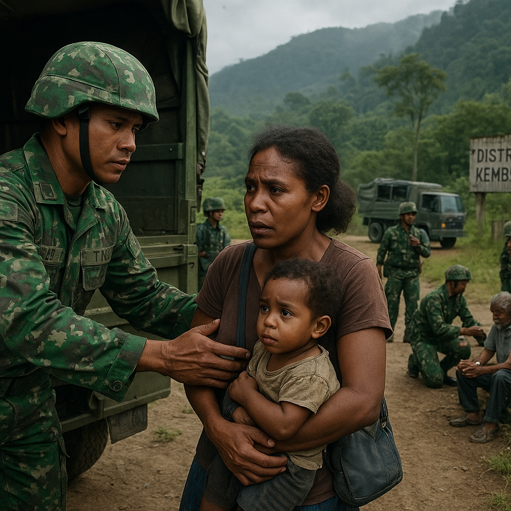 TNI Siaga di Distrik Kembru, Kawal Evakuasi Warga Korban Penembakan OPM