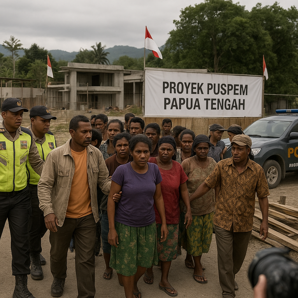 Polsek Nabire Barat Amankan 18 Warga Palang Proyek Puspem Papua Tengah