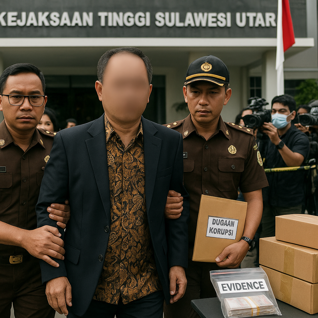 Bupati Sitaro Jadi Tersangka Korupsi Dana Bantuan Bencana, Kini Ditahan Kejati Sulut