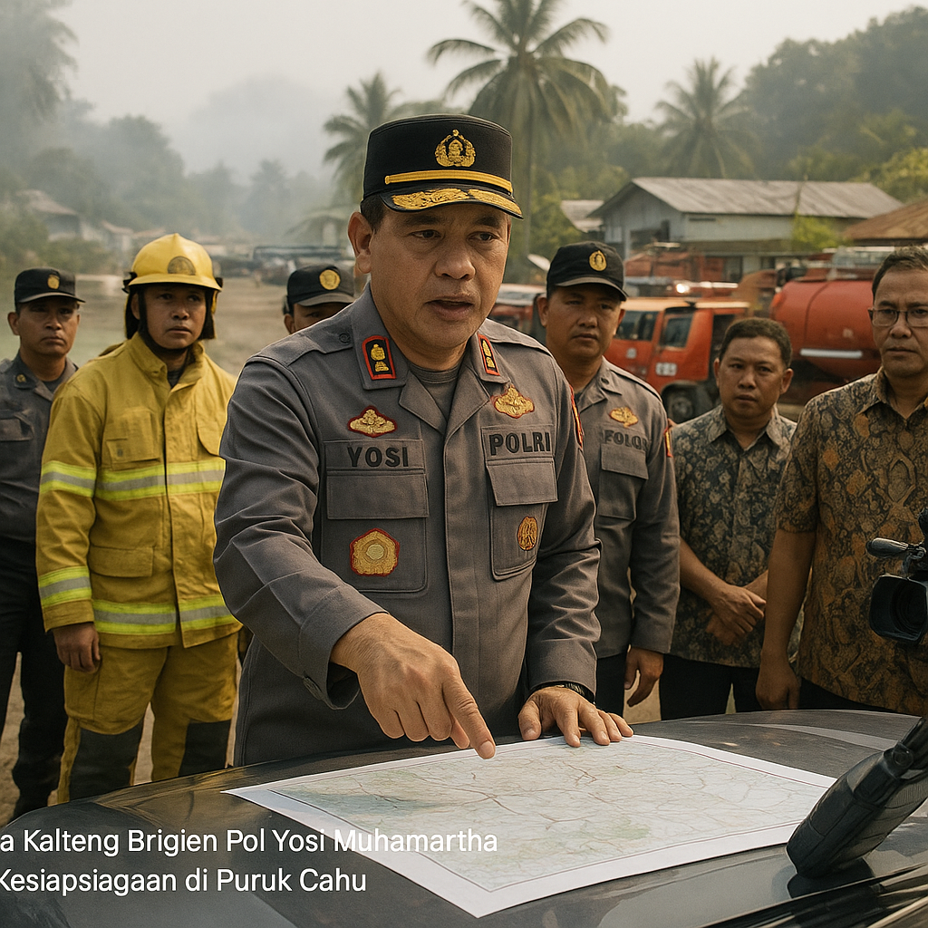 Wakapolda Kalteng Cek Kesiapan Puruk Cahu Hadapi Gangguan Keamanan dan Bencana