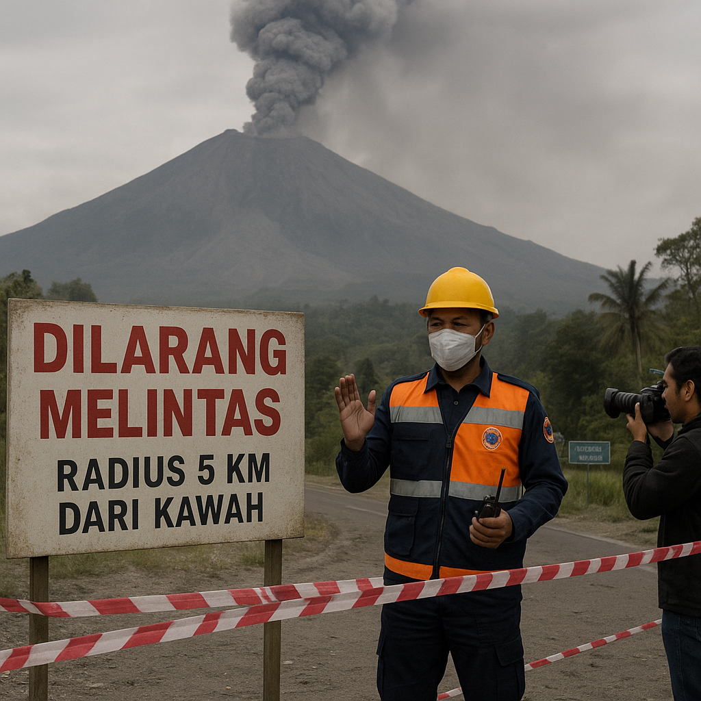 Gunung Semeru Status Waspada, Radius 5 Km dari Kawah Dilarang untuk Aktivitas