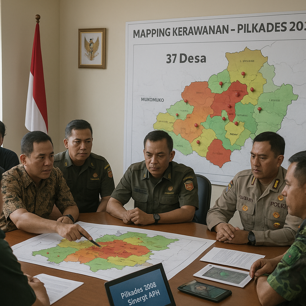 Mapping Kerawanan, Pemkab Mukomuko Gandeng APH Perketat Pengamanan Pilkades di 37 Desa