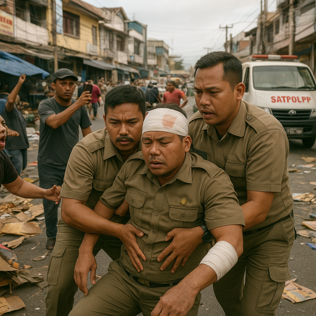 Penertiban Lapak Pedagang di Ambon Ricuh, Satpol PP Terluka