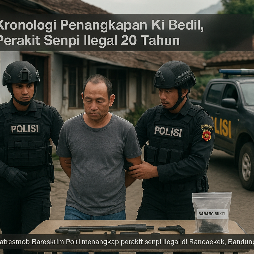 Kronologi Penangkapan Ki Bedil, Perakit Senpi Ilegal 20 Tahun