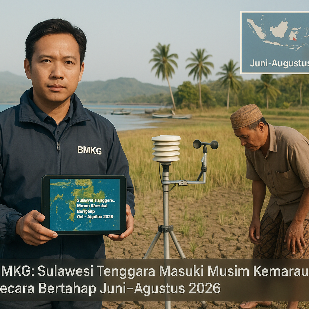BMKG: Sulawesi Tenggara Masuki Musim Kemarau Secara Bertahap Juni–Agustus 2026