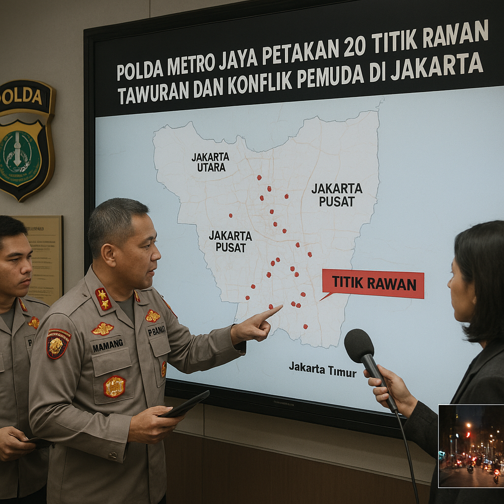 Polda Metro Jaya Petakan 20 Titik Rawan Tawuran dan Konflik Pemuda di Jakarta