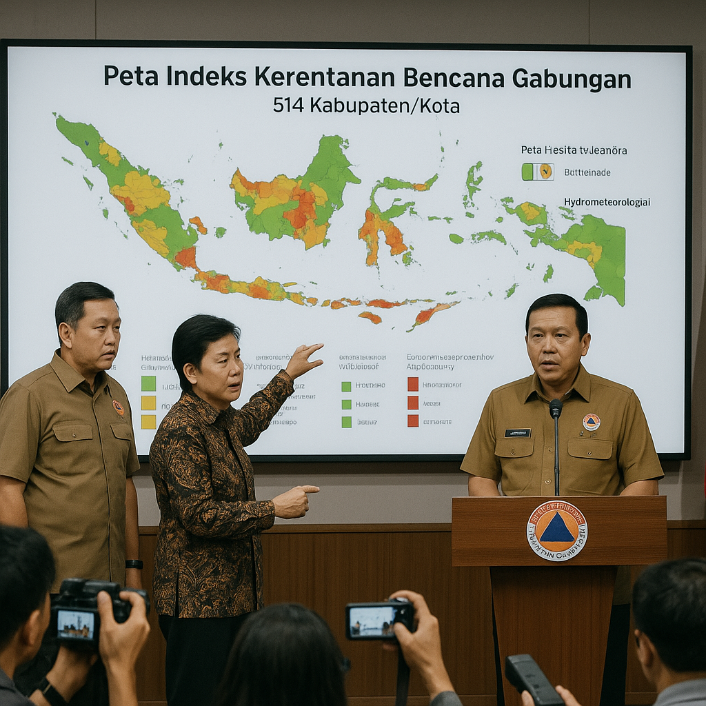 BNPB Rilis Peta Indeks Kerentanan Bencana Gabungan untuk 514 Kabupaten/Kota