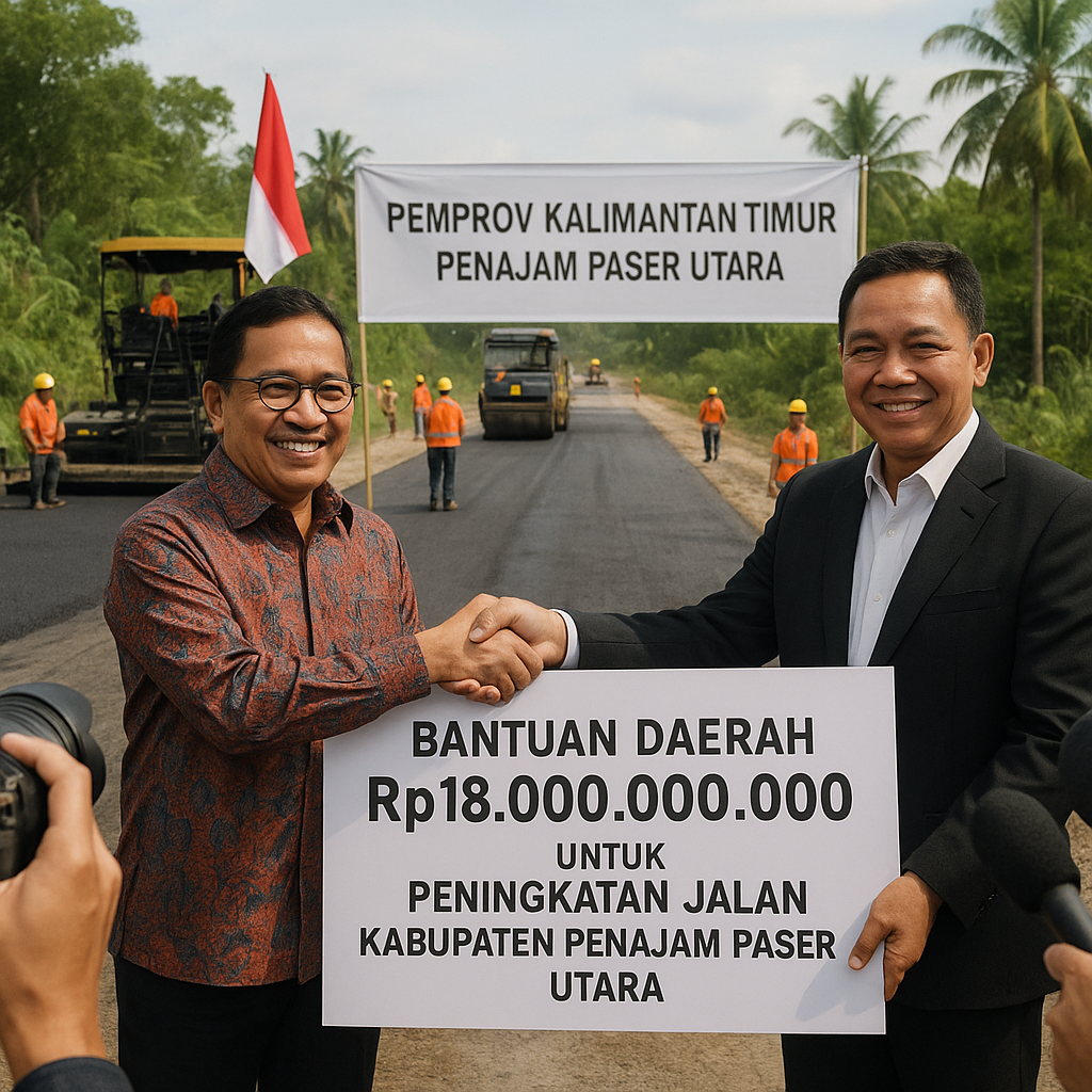Pemprov Kalimantan Timur Bantu Rp18 Miliar untuk Jalan Kabupaten Penajam