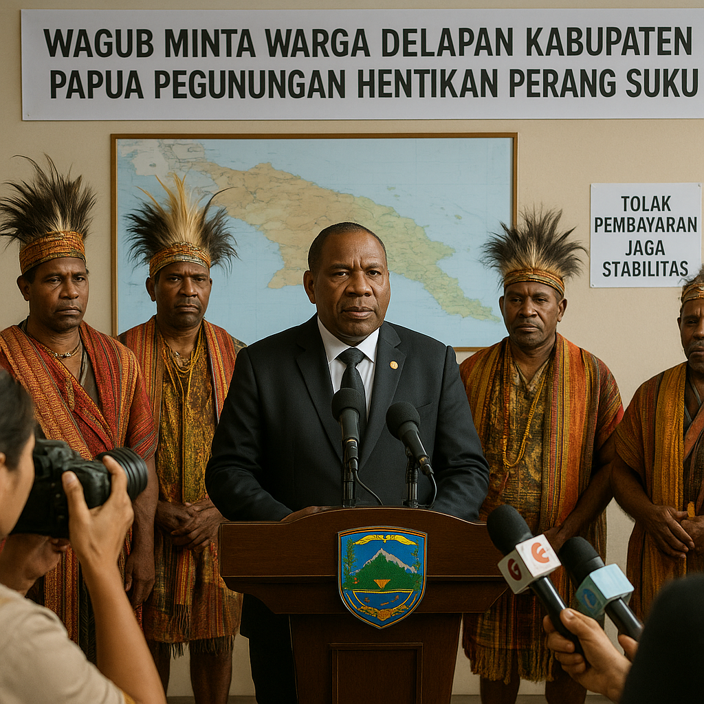 Wagub minta warga delapan kabupaten Papua Pegunungan hentikan perang suku