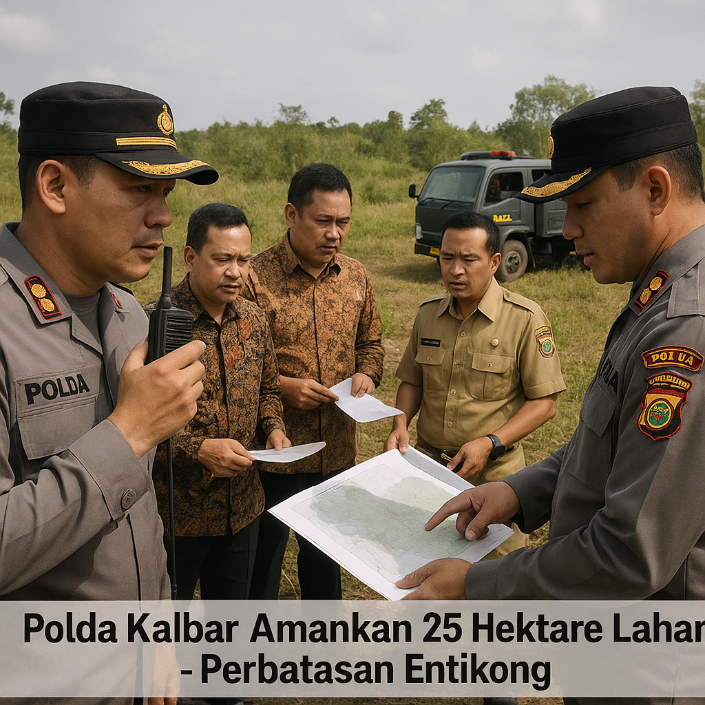 Polda Kalbar Amankan 25 Hektare Lahan Rawan Sengketa di Perbatasan Entikong