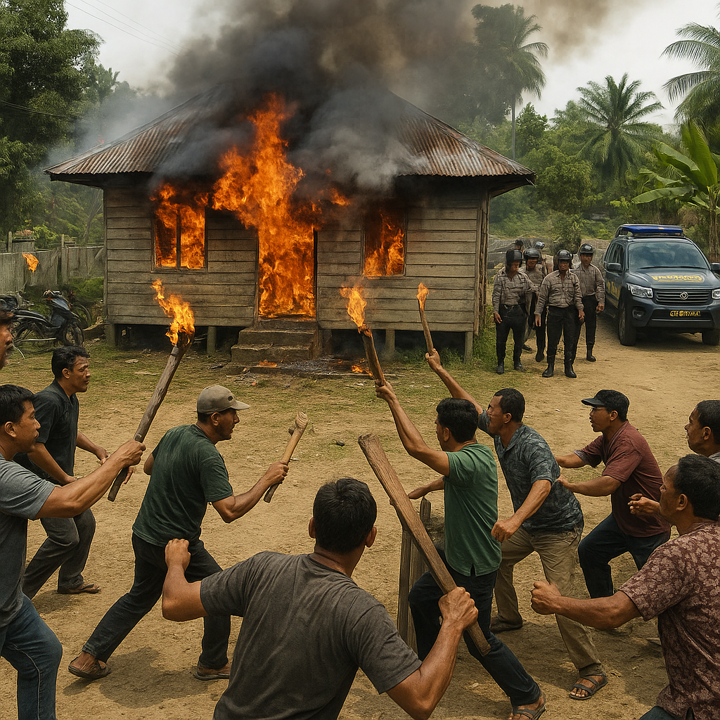 Warga Geruduk Rumah Diduga Bandar Narkoba di Rokan Hilir, Polda Riau: Itu Setelah Pelaku Ditangkap