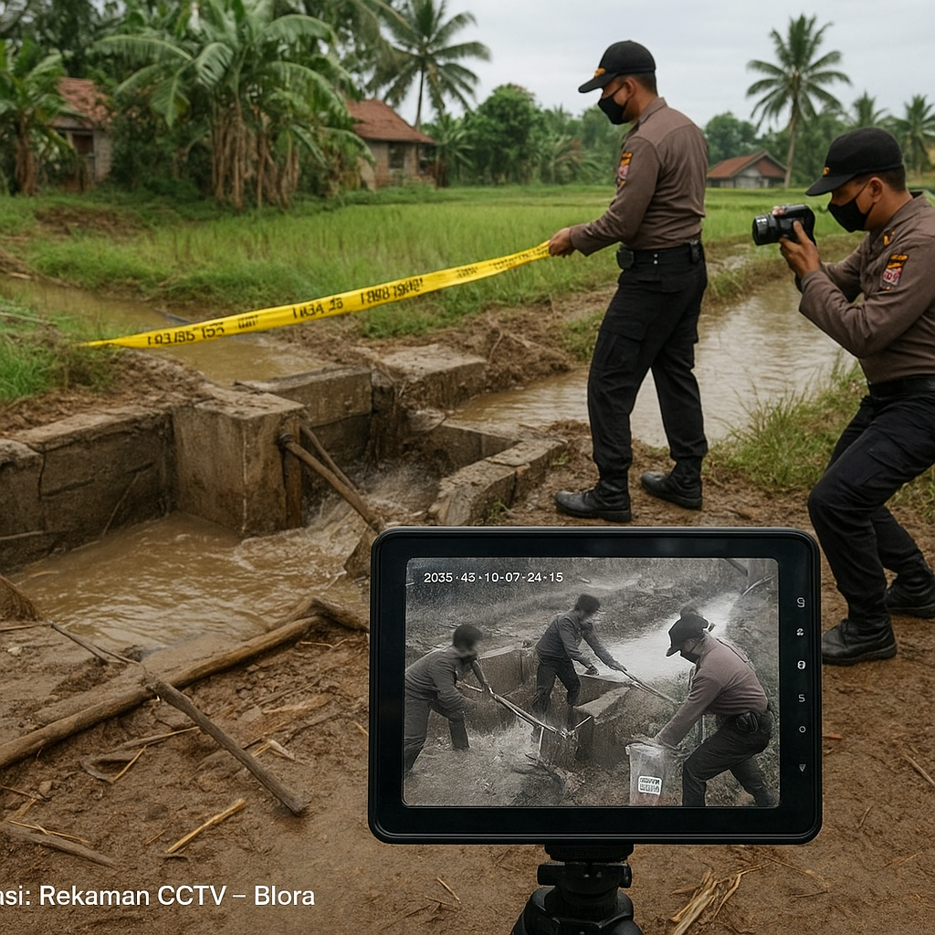 Rekaman CCTV Ungkap Aksi Perusakan Fasilitas Irigasi di Blora, Diduga terkait Sengketa Lahan