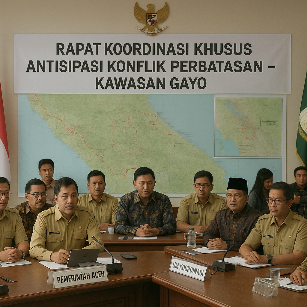 Pemerintah Aceh Gelar Rapat Koordinasi Khusus Antisipasi Konflik Perbatasan dengan Sumatra Utara di Kawasan Gayo