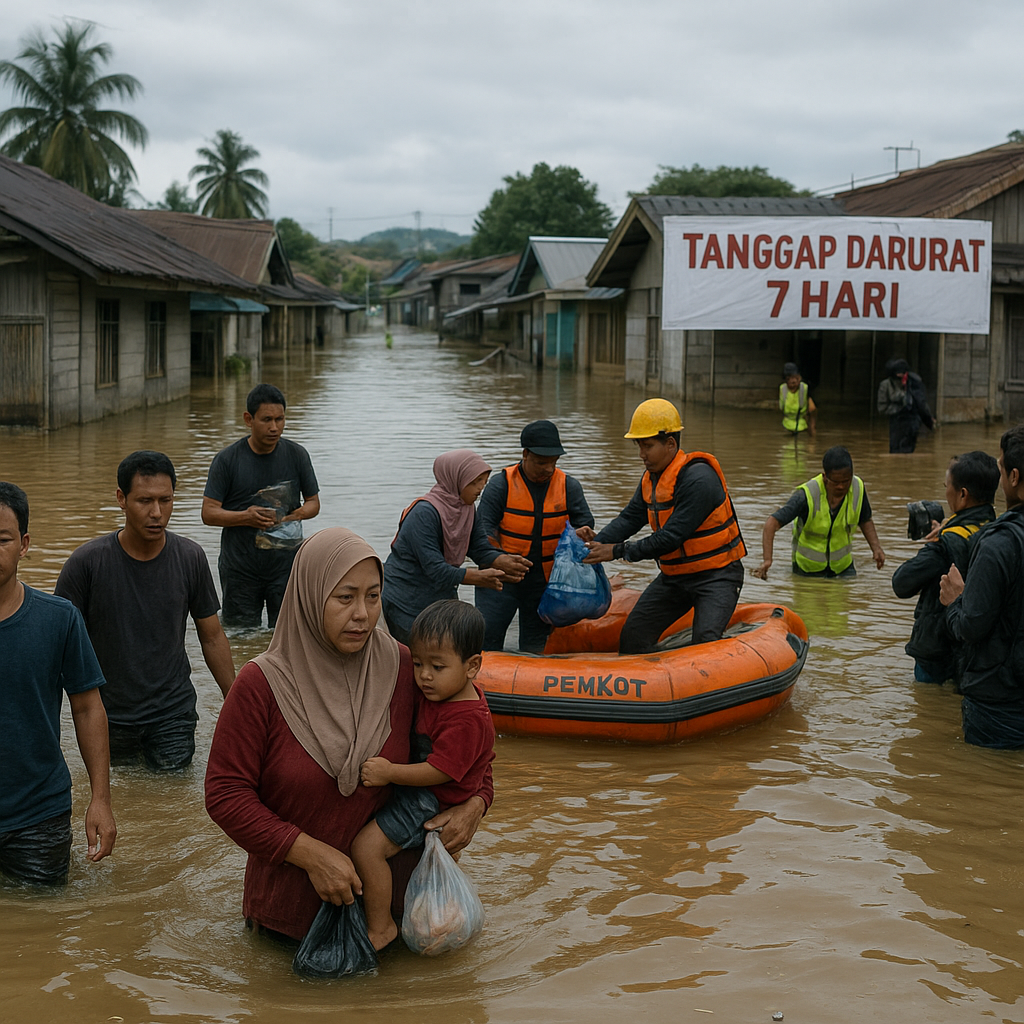 Banjir Kendari Meluas, Pemkot Tetapkan Status Tanggap Darurat Selama 7 Hari