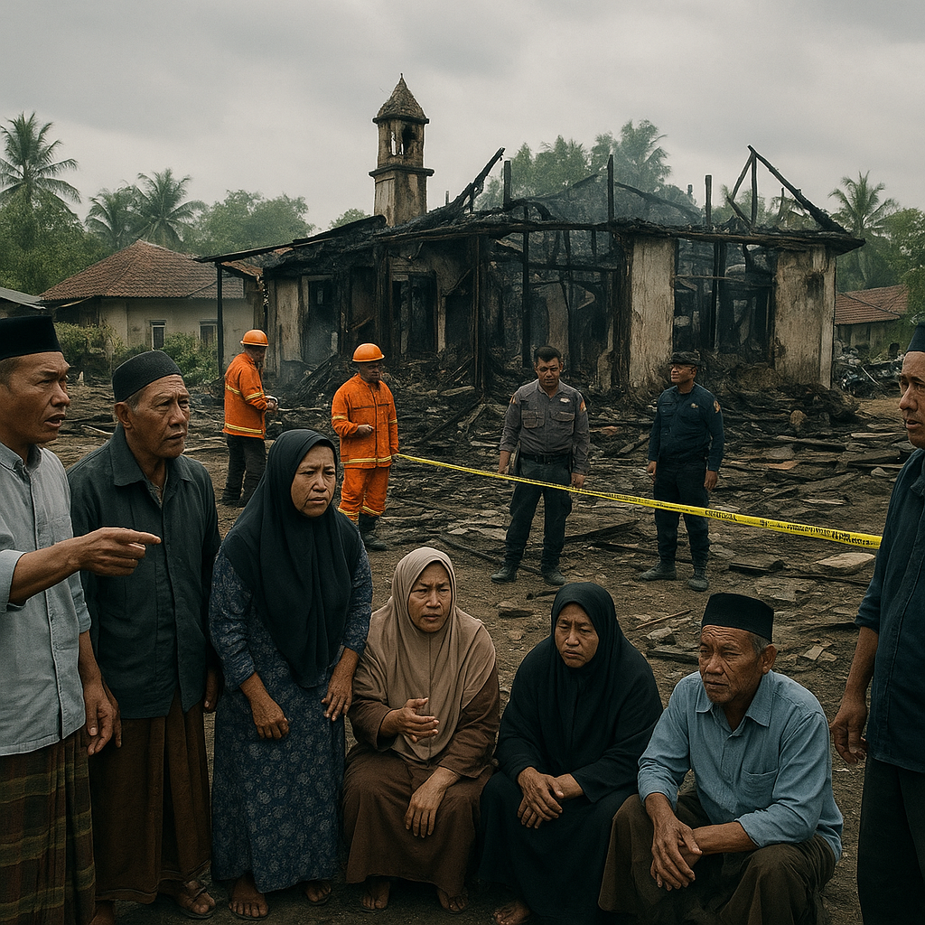 Duduk Perkara Pembakaran Ponpes Nurul Jadid di Mesuji, Warga Kecewa Kiai Tidak Penuhi Kesepakatan