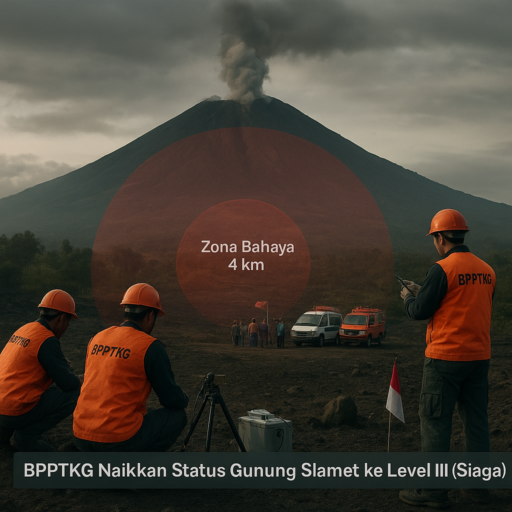 BPPTKG Naikkan Status Gunung Slamet ke Level III (Siaga): Zona Bahaya Diperluas