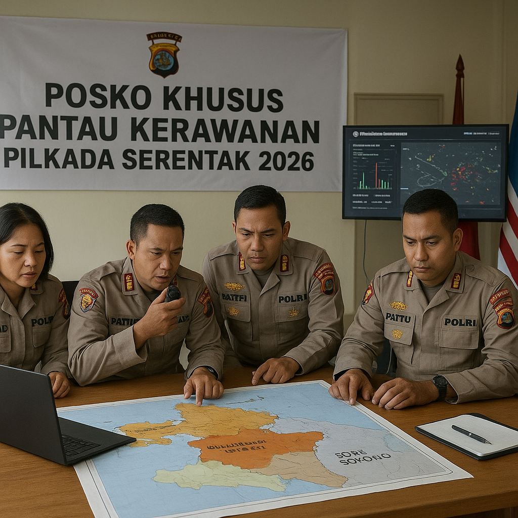 Polda Papua Barat Bentuk Posko Khusus Pantau Kerawanan Pilkada Serentak 2026 di Manokwari