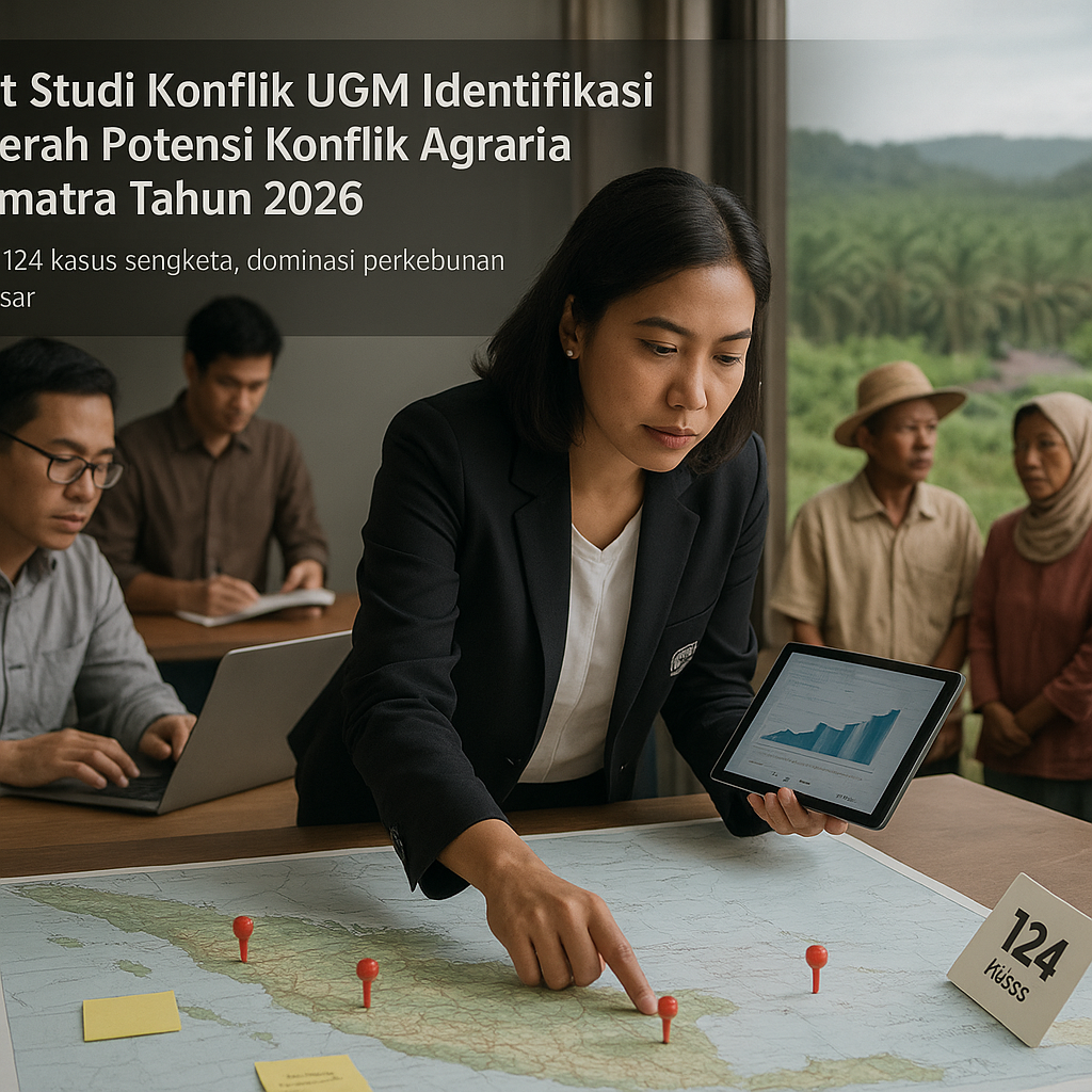 Pusat Studi Konflik UGM Identifikasi 5 Daerah Potensi Konflik Agraria di Sumatra Tahun 2026