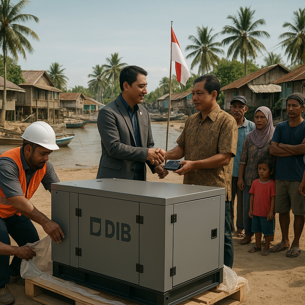 DIB Beri Genset Baru Atasi Persoalan Listrik Pulau Terpencil di Desa Pelapis