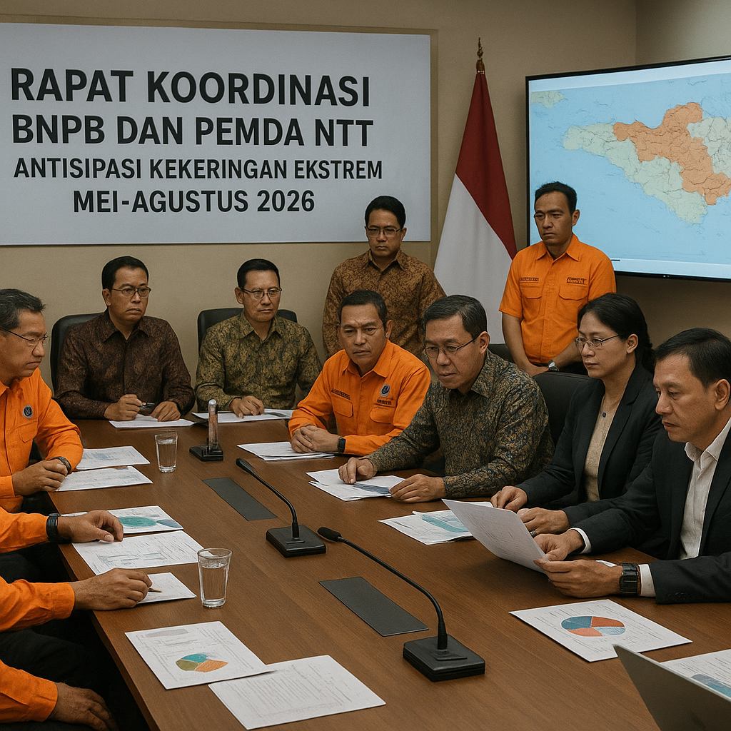 Rapat Koordinasi BNPB dan Pemda NTT Bahas Antisipasi Kekeringan Ekstrem di 22 Kabupaten