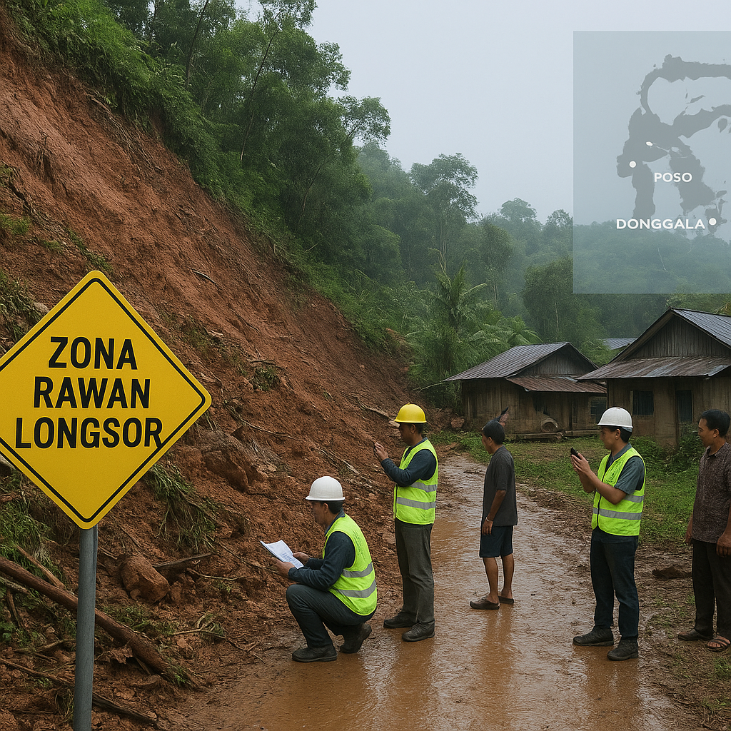 Tiga Daerah di Sulawesi Tengah Ditetapkan sebagai Zona Rawan Bencana Tanah Longsor