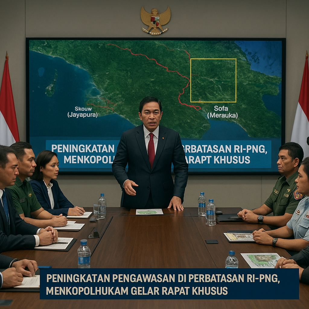 Peningkatan Pengawasan di Perbatasan RI-PNG, Menkopolhukam Gelar Rapat Khusus