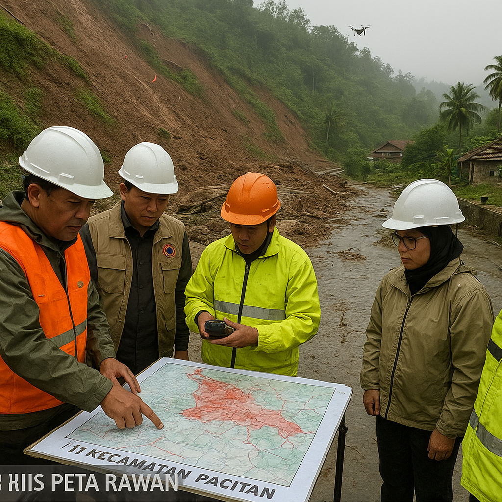 BNPB Rilis Peta Rawan Longsor di 11 Kecamatan Pacitan Pasca Banjir Bandang