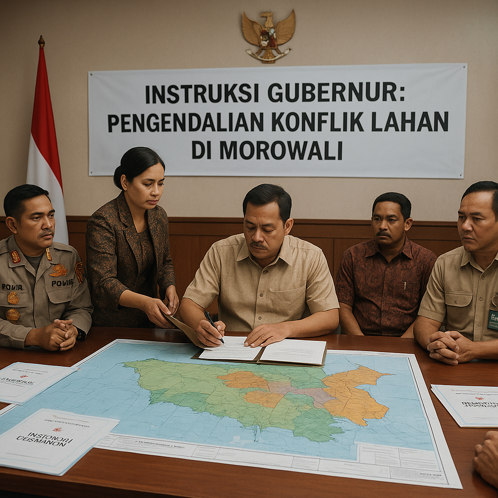 Pemerintah Provinsi Sulawesi Tengah Terbitkan Instruksi Gubernur Tentang Pengendalian Konflik Lahan di Morowali