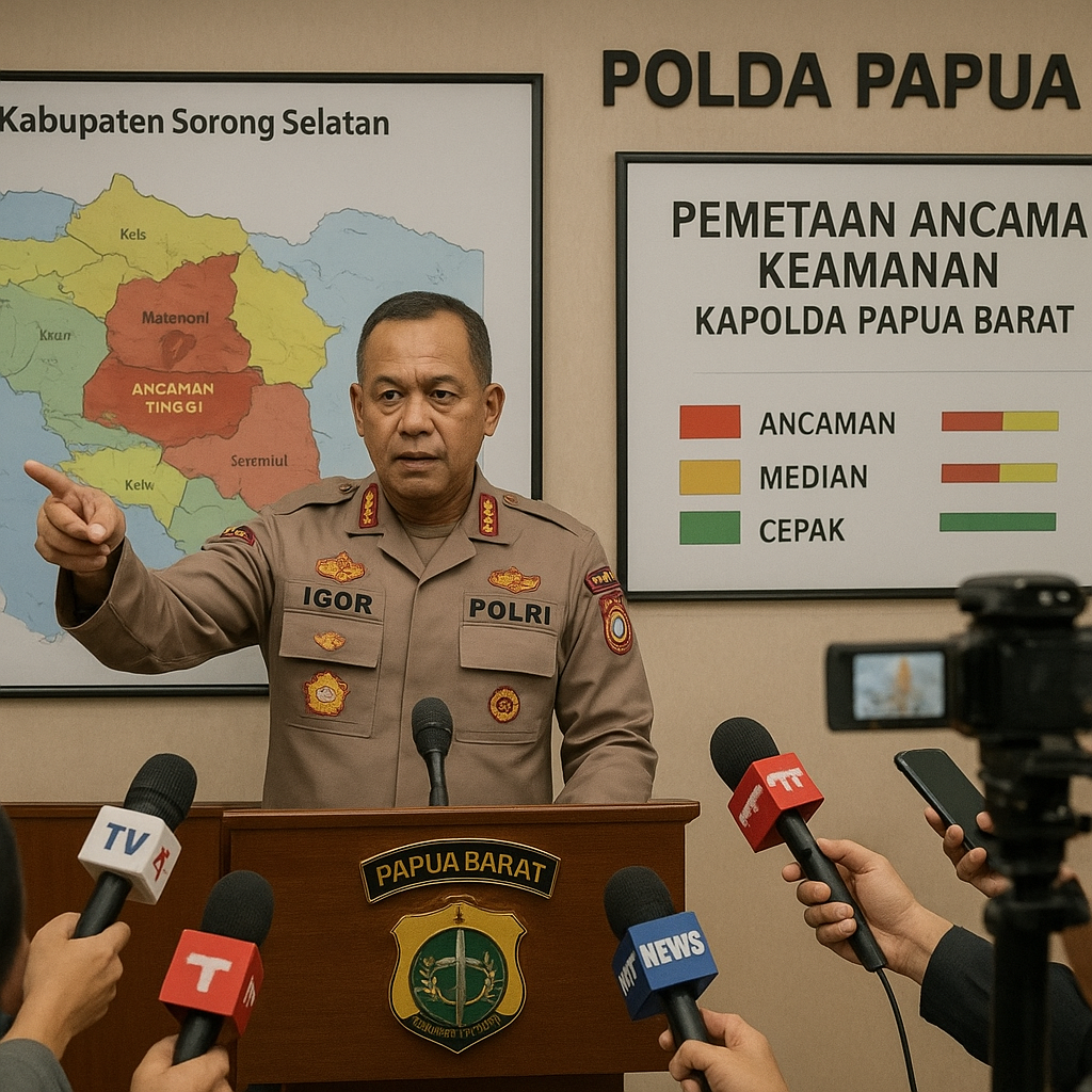 Kapolda Papua Barat Rilis Pemetaan Ancaman Keamanan di 7 Distrik Sorong Selatan