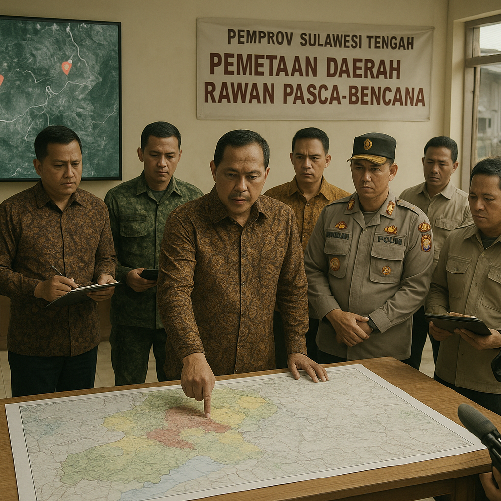 Gubernur Sulawesi Tengah Minta Pemda Kerja Sama dengan TNI-Polri untuk Pemetaan Daerah Rawan Pasca-Bencana