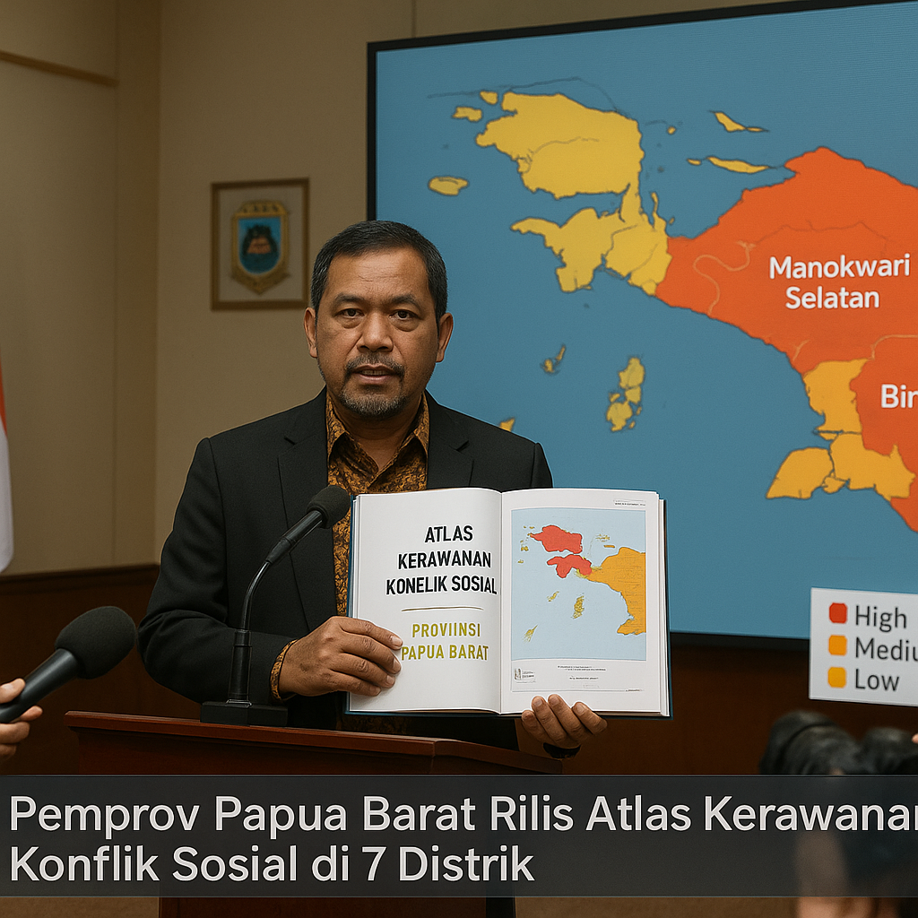 Pemprov Papua Barat Rilis Atlas Kerawanan Konflik Sosial di 7 Distrik