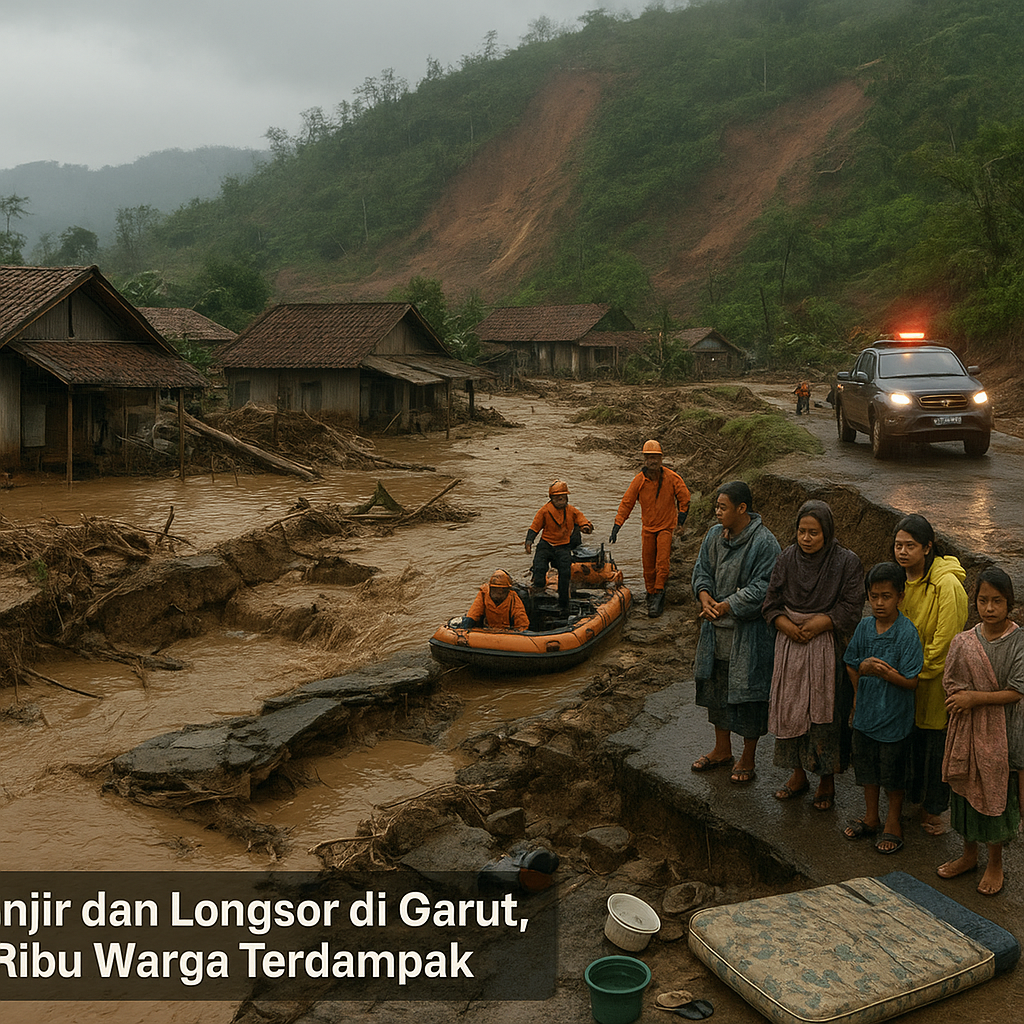 Banjir dan Longsor di Garut, 5 Ribu Warga Terdampak, Akses Jumlah Desa Terputus