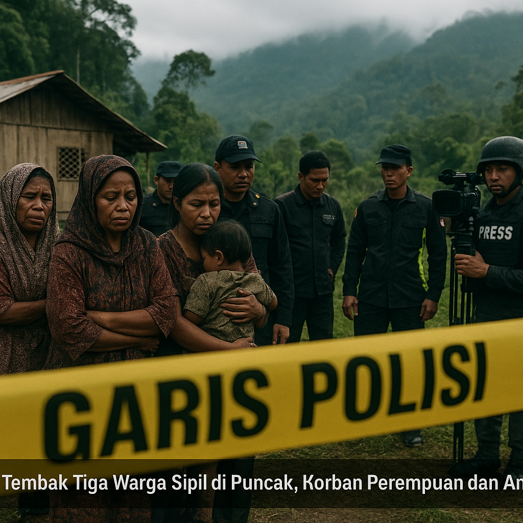 OPM Tembak Tiga Warga Sipil di Puncak, Korban Perempuan dan Anak-anak
