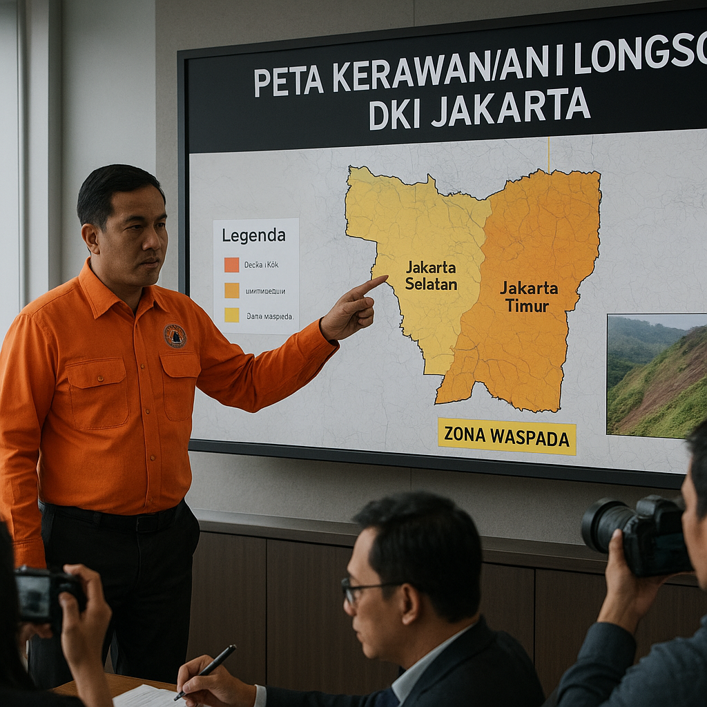 BPBD DKI Rilis Peta Rawan Longsor, Jaksel dan Jaktim Masuk Zona Waspada