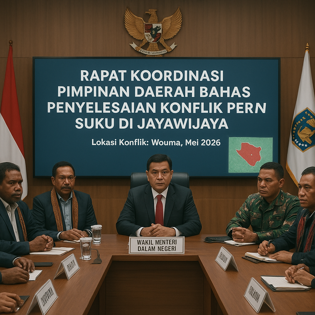 Rapat Koordinasi Pimpinan Daerah Bahas Penyelesaian Konflik Perang Suku di Jayawijaya