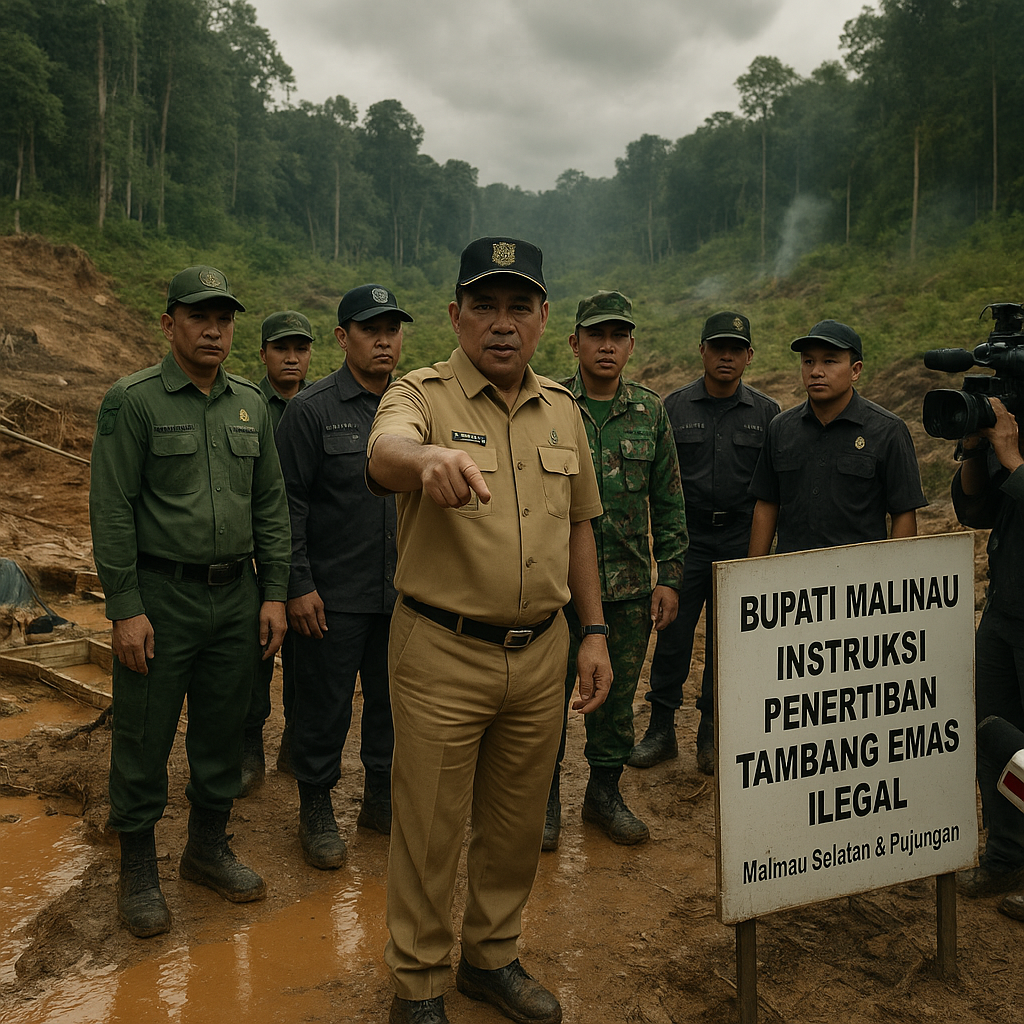 Bupati Malinau Instruksikan Penertiban Tambang Emas Ilegal di Kawasan Hutan Lindung