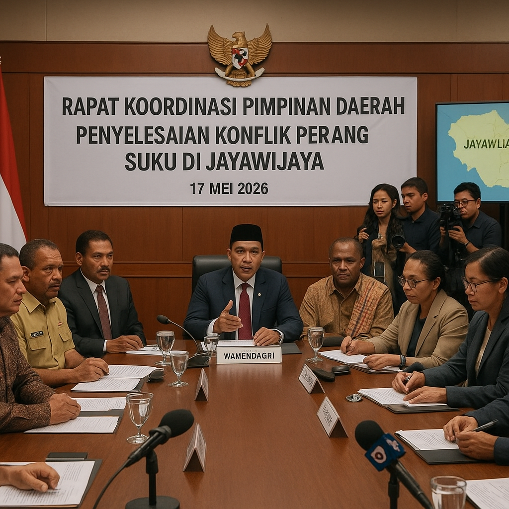Rapat Koordinasi Pimpinan Daerah Bahas Penyelesaian Konflik Perang Suku di Jayawijaya