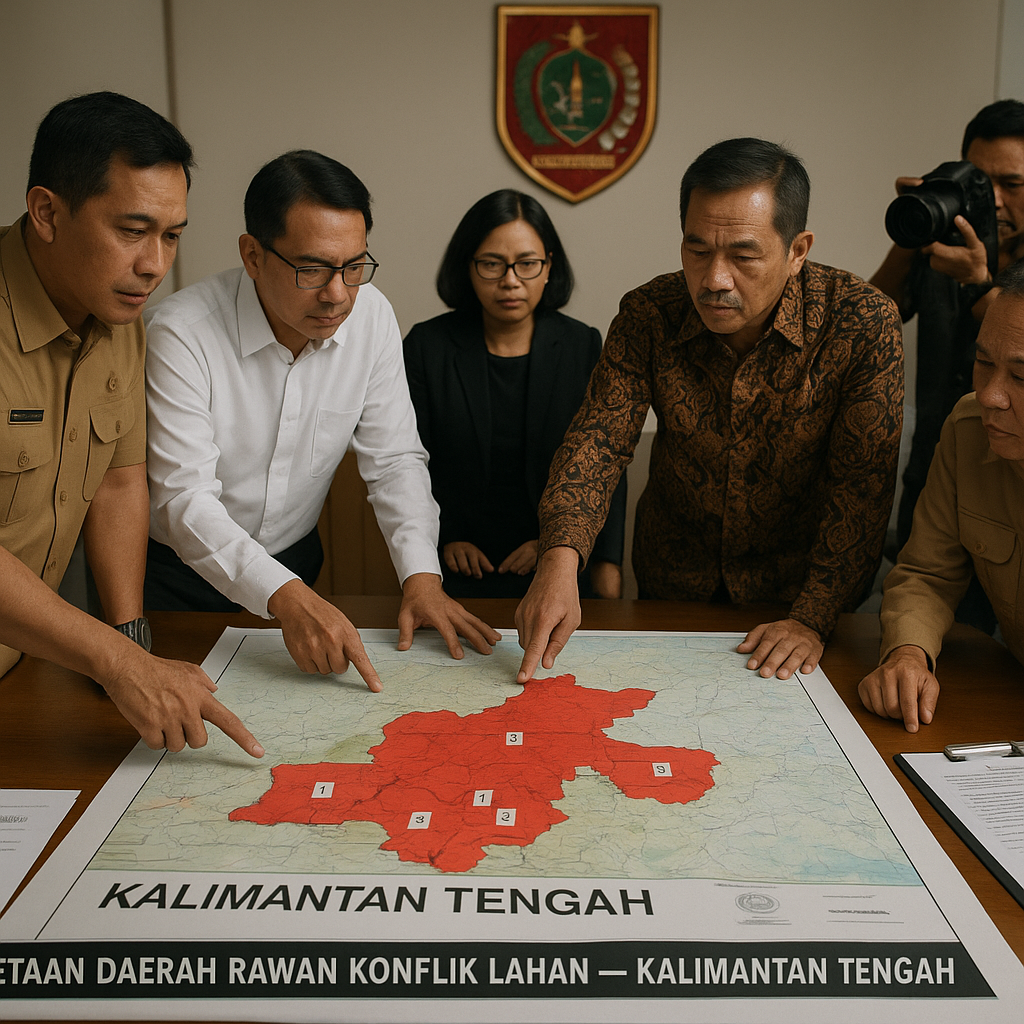 Pemetaan Daerah Rawan Konflik Lahan di Kalimantan Tengah: 7 Kecamatan Masuk Zona Merah