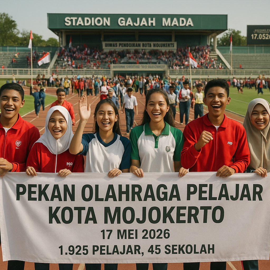 Sebanyak 1.925 Pelajar Ikuti Pekan Olahraga Pelajar Kota Mojokerto