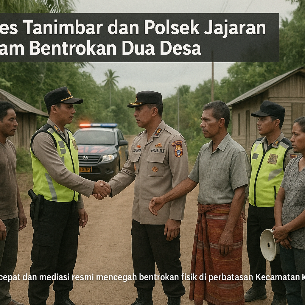 Polres Tanimbar dan Polsek Jajaran Redam Bentrokan Dua Desa