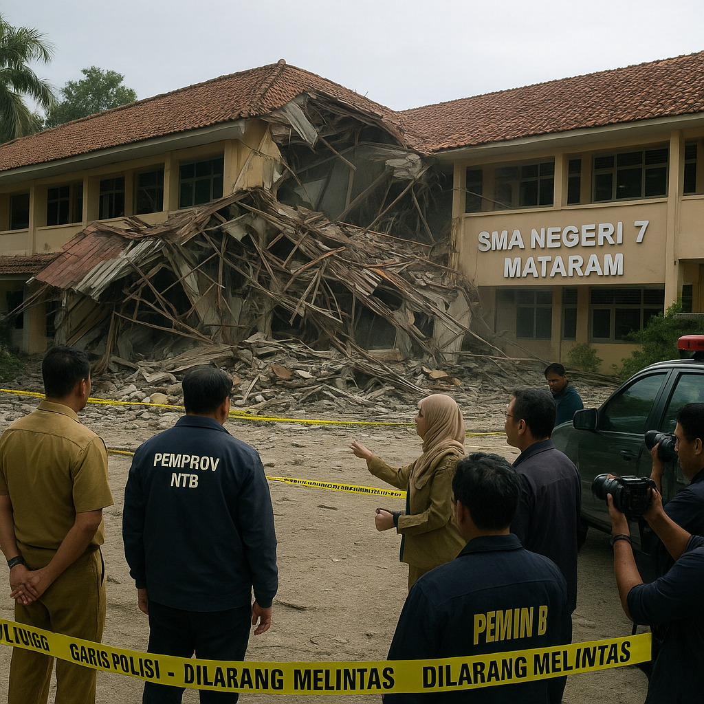 Atap SMAN 7 Mataram Ambruk, Pemprov NTB Ajukan Bantuan Revitalisasi ke Pusat