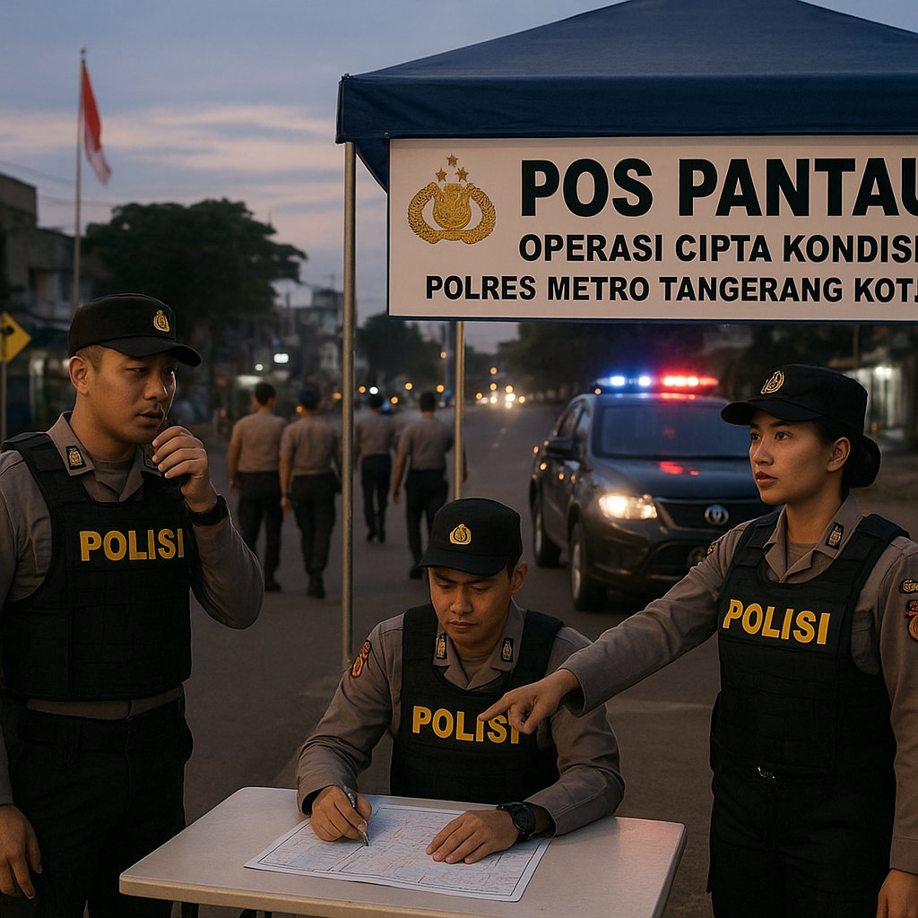 Cegah Gangguan Kamtibmas, Polisi Siagakan 22 Pos Pantau di Kota Tangerang