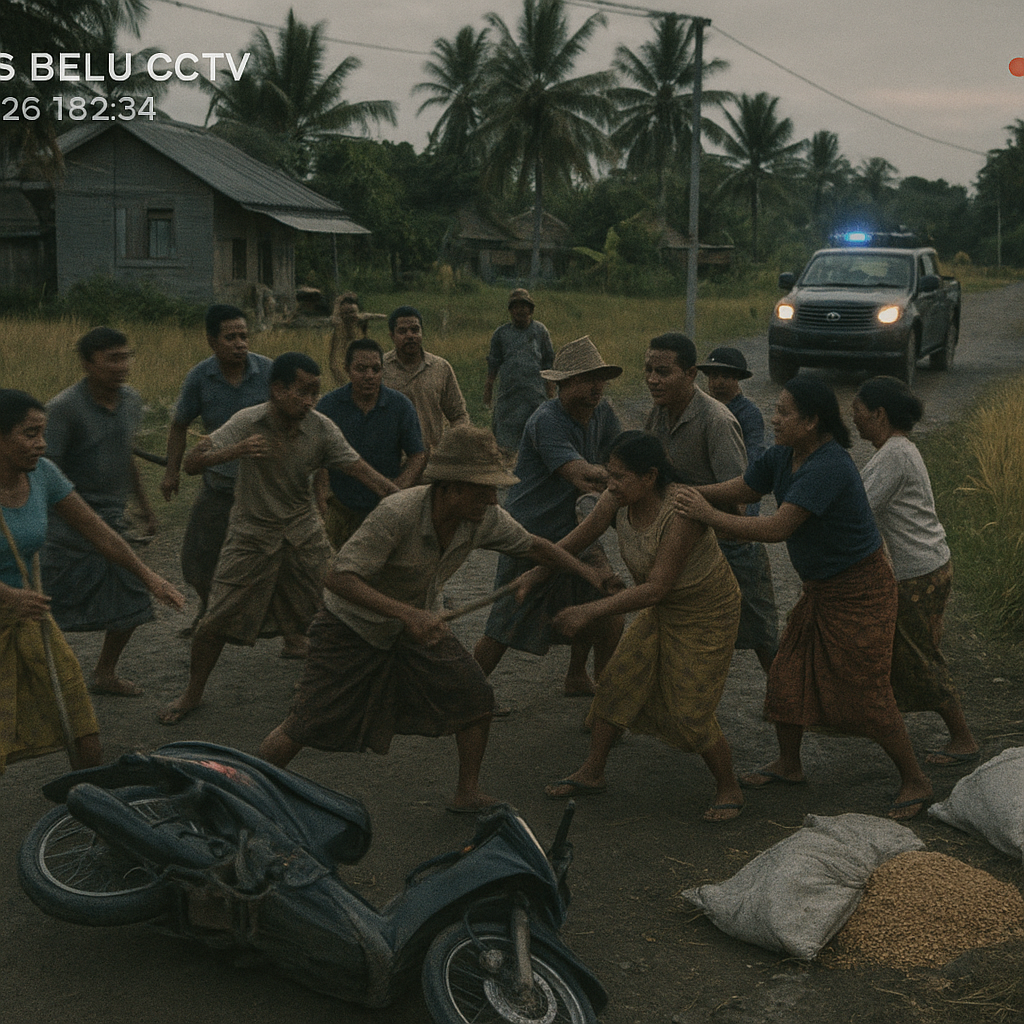 Kerusuhan Antar Warga di Kabupaten Belu, NTT, Terekam CCTV Polres