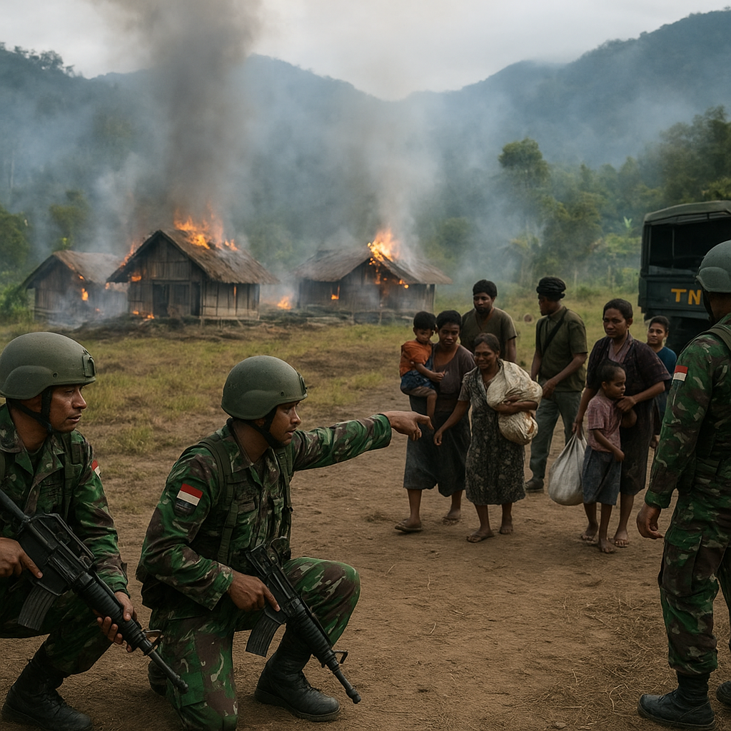Api di Puncak: Operasi Cepat TNI Hadapi Aksi Pembakaran oleh Kelompok Bersenjata Papua
